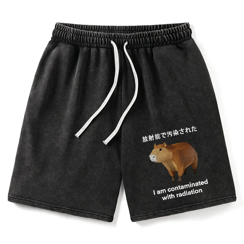 Tokyocanvas Capybara Contaminated By Radiation Washed Shorts
