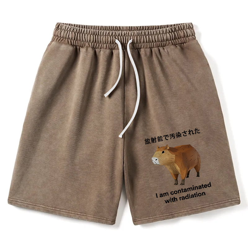 Tokyocanvas Capybara Contaminated By Radiation Washed Shorts