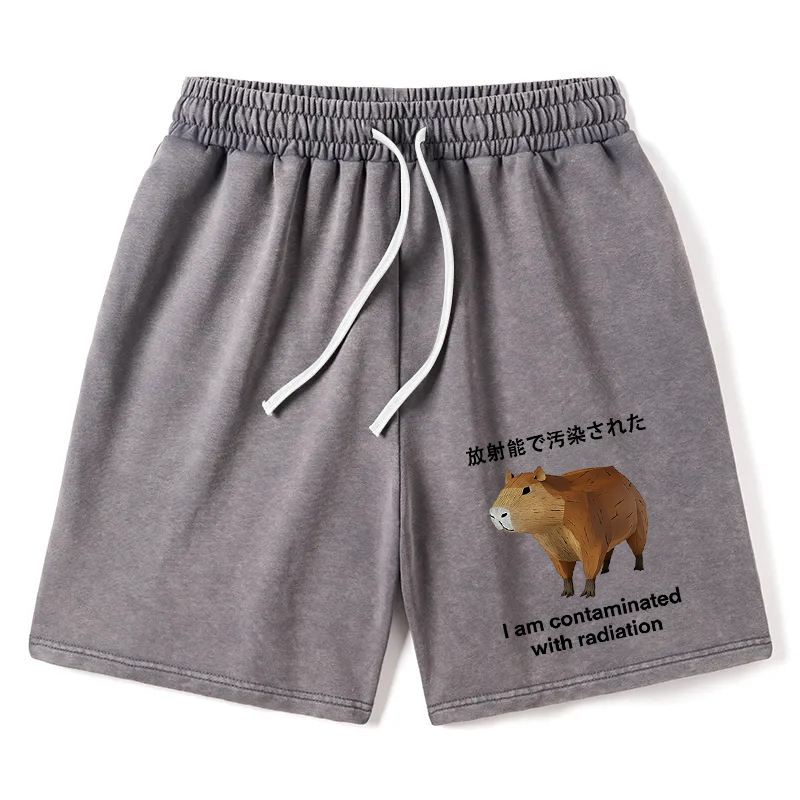 Tokyocanvas Capybara Contaminated By Radiation Washed Shorts