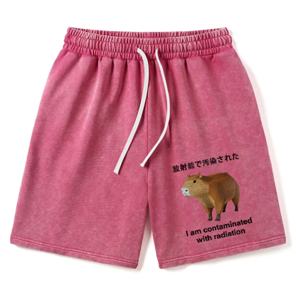 Tokyocanvas Capybara Contaminated By Radiation Washed Shorts