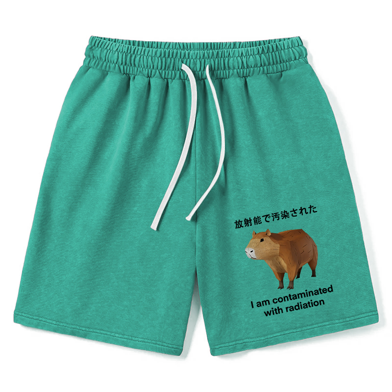 Tokyocanvas Capybara Contaminated By Radiation Washed Shorts