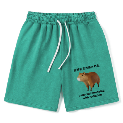 Tokyocanvas Capybara Contaminated By Radiation Washed Shorts