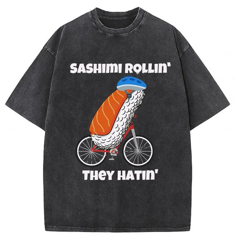 Tokyocanvas Sashimi Rollin' They Hatin' Washed T-Shirt