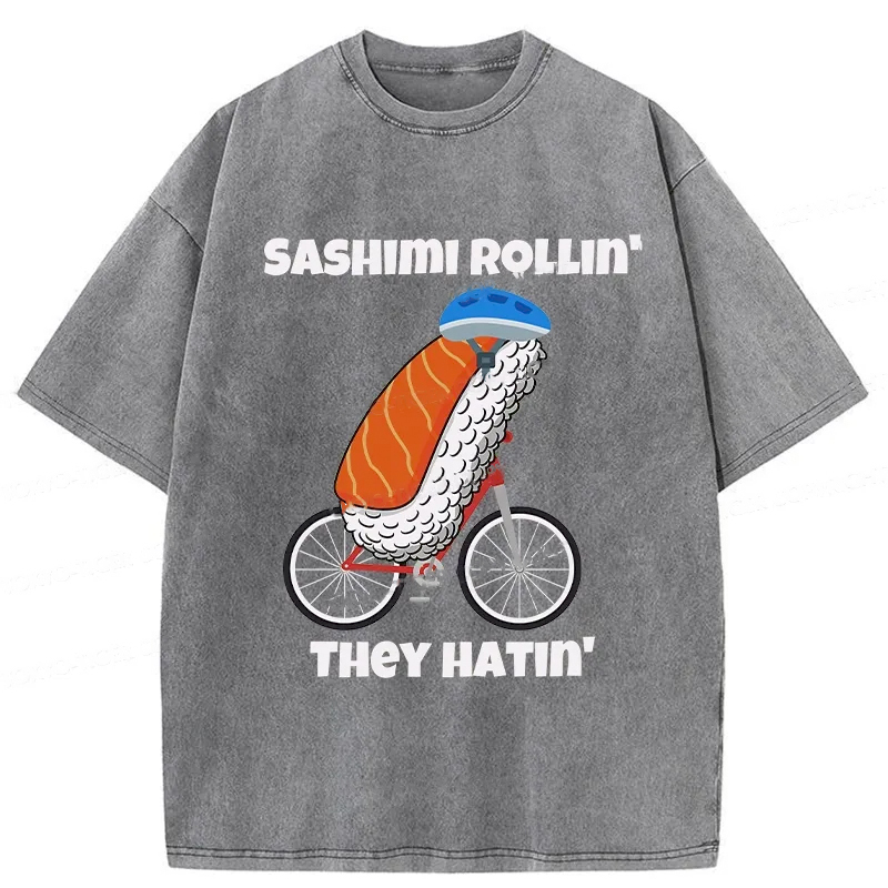 Tokyocanvas Sashimi Rollin' They Hatin' Washed T-Shirt