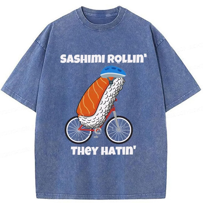 Tokyocanvas Sashimi Rollin' They Hatin' Washed T-Shirt