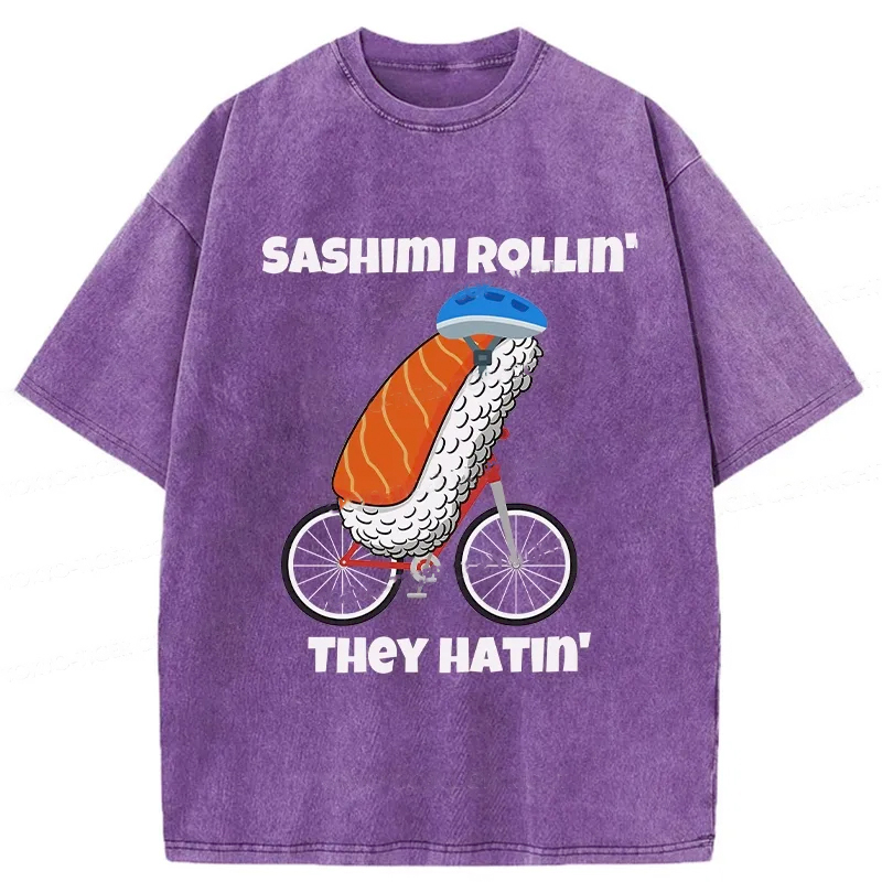 Tokyocanvas Sashimi Rollin' They Hatin' Washed T-Shirt