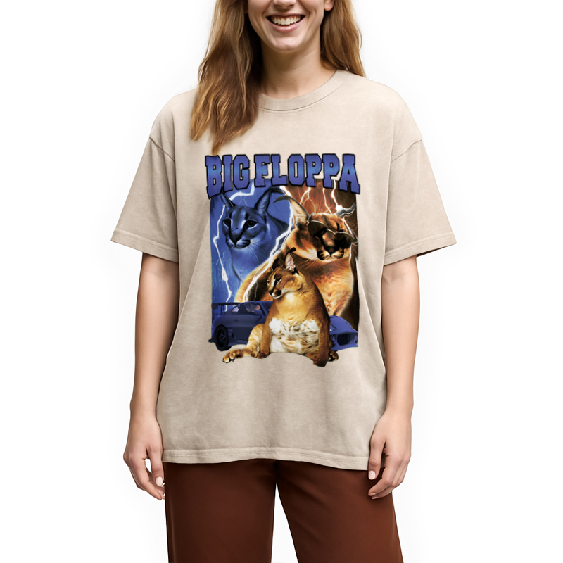 Tokyocanvas BIG FLOPPA VINTAGE RAP Washed T-Shirt