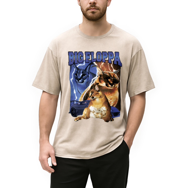 Tokyocanvas BIG FLOPPA VINTAGE RAP Washed T-Shirt