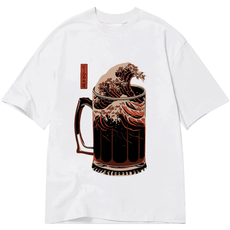 Tokyocanvas The Great Wave Of Beer Japanese Classic T-Shirt