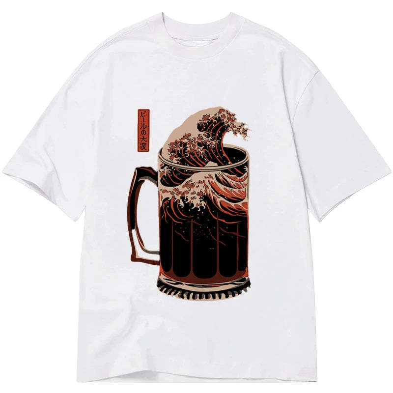 Tokyocanvas The Great Wave Of Beer Japanese Classic T-Shirt
