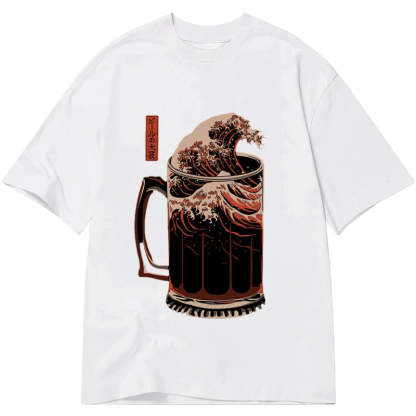 Tokyocanvas The Great Wave Of Beer Japanese Classic T-Shirt