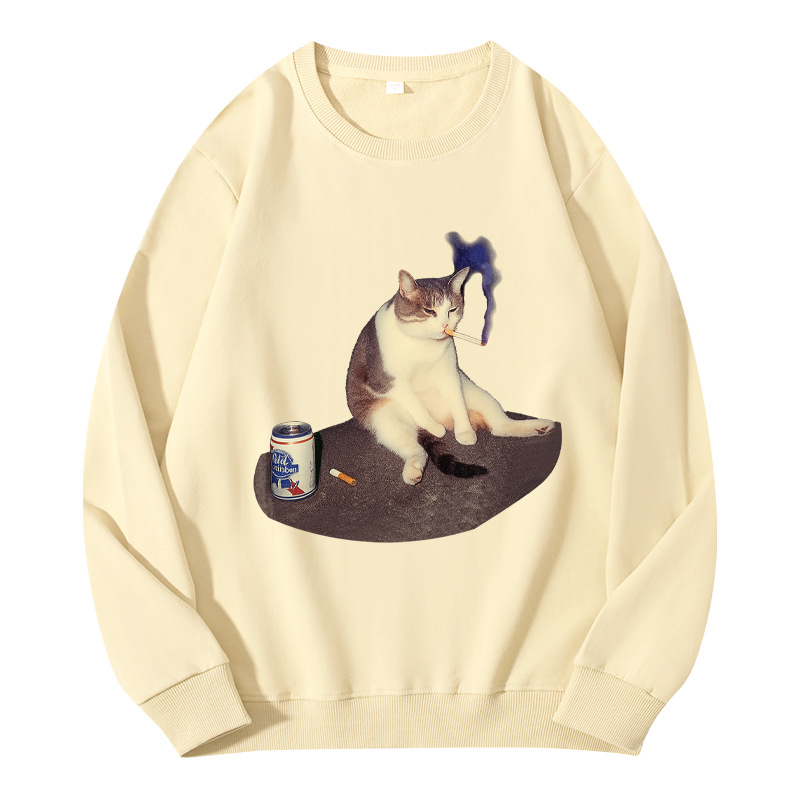 Tokyocanvas Cat Smoking Meme Classic Sweatshirt