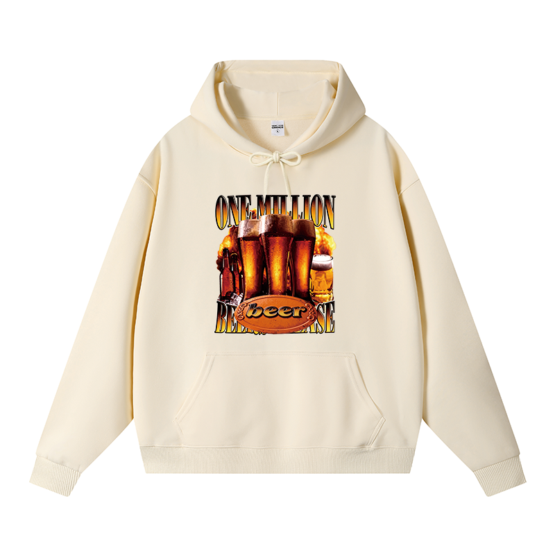 Tokyocanvas One Million Beers Please Fleece Lined Hoodie