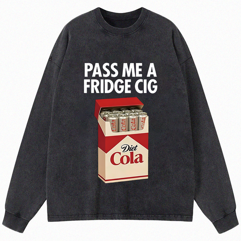 Tokyocanvas I Need A Diet Cola Long Sleeve Washed T-Shirt