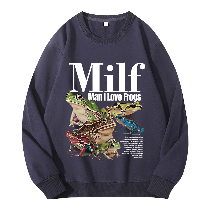 Tokyocanvas Man I Love Frogs Meme Classic Sweatshirt