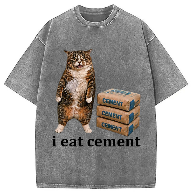 Tokyocanvas I Eat Cement  Washed T-Shirt