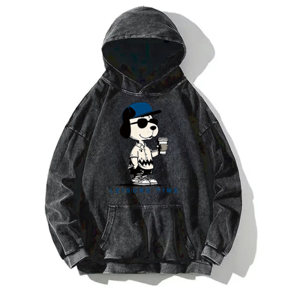 Tokyocanvas Dodger Dog Vintage Japanese Washed Hoodie