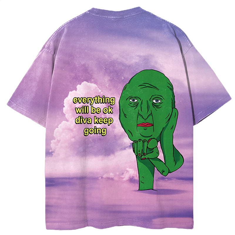 Tokyocanvas Diva Keep Going Graphic Print T-shirt