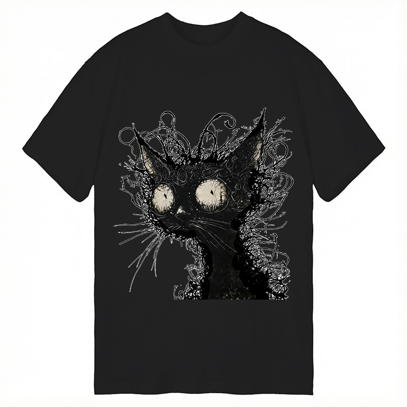 Tokyocanvas Crazy Cat Art Classic T-Shirt