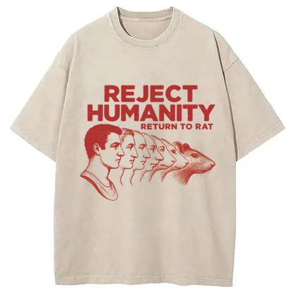 Tokyocanvas Vintage Reject Humanity Rat Washed T-Shirt