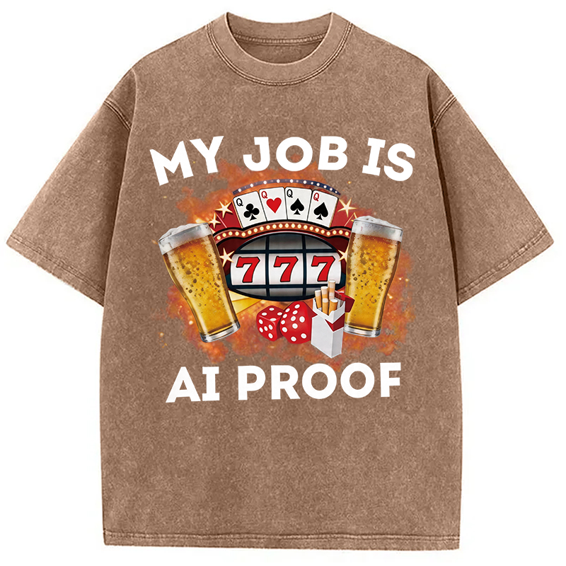 Tokyocanvas My Job Is AI Proof Washed T-Shirt