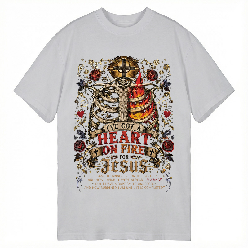 Tokyocanvas I've Got A Heart On Fire For Jesus Classic T-Shirt
