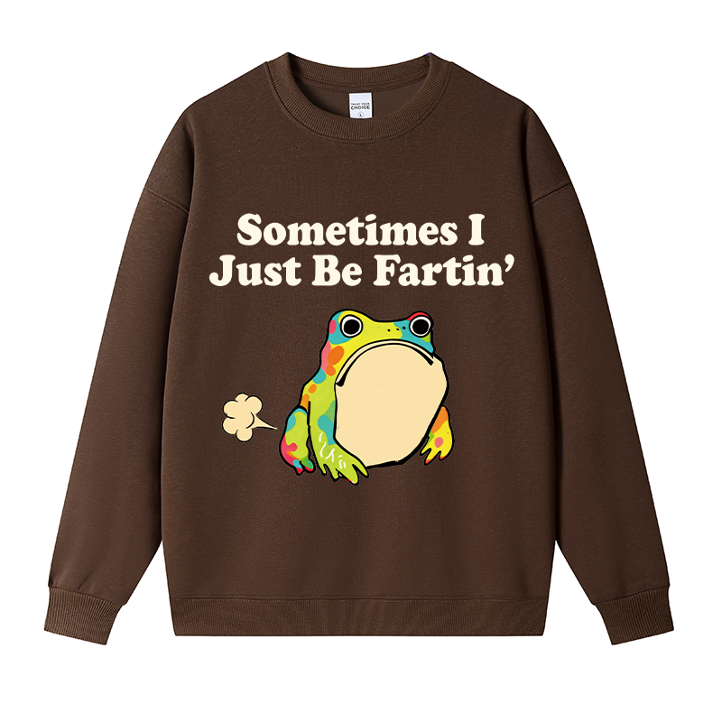 Tokyocanvas Farting Frog Fleece Lined Sweatshirt