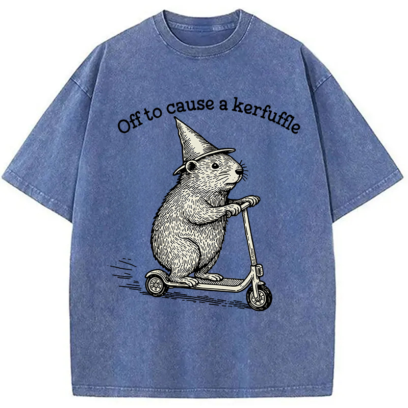 Tokyocanvas Off To Cause A Kerfuffle Washed T-Shirt