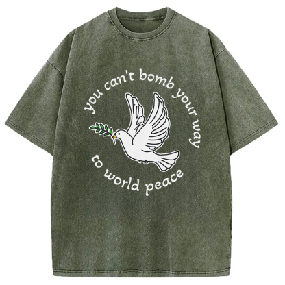 Tokyocanvas Bombs for World Peace Washed T-Shirt