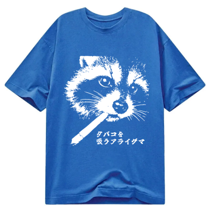 Tokyocanvas Somking Raccoon Classic T-Shirt