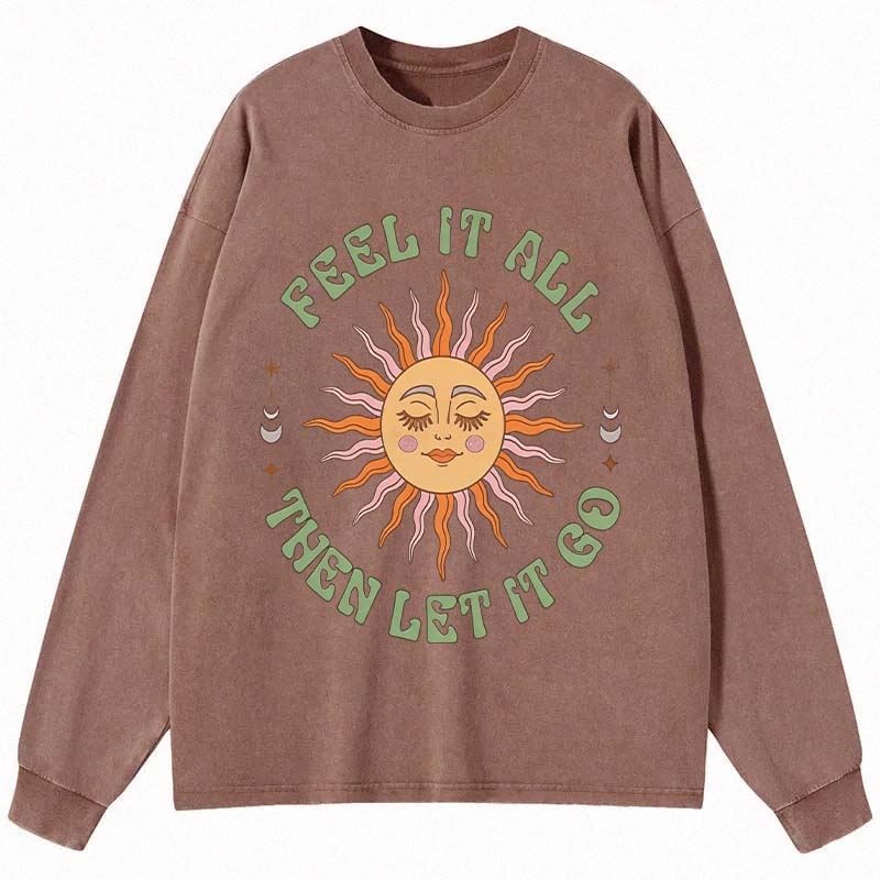 Tokyocanvas Breathe and Release Long Sleeve Washed T-Shirt