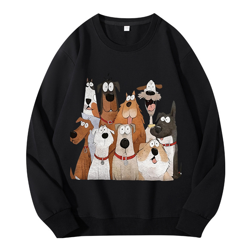 Tokyocanvas Funny Cute Dog Art Print Classic Sweatshirt