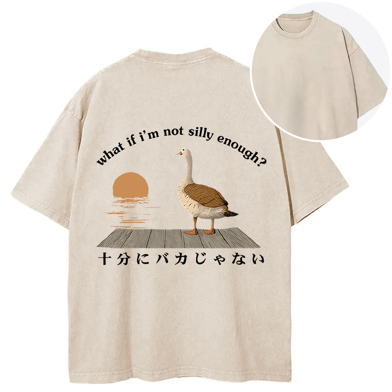 Tokyocanvas What If I'm Not Silly Enough Back Washed T-Shirt