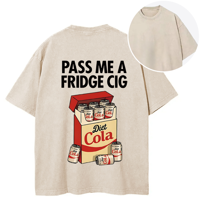 Tokyocanvas Diet Cola Cigarette Pack Back Washed T-Shirt