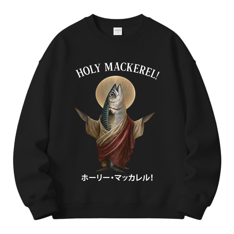 Tokyocanvas Holy Mackerel Fleece Lined Sweatshirt