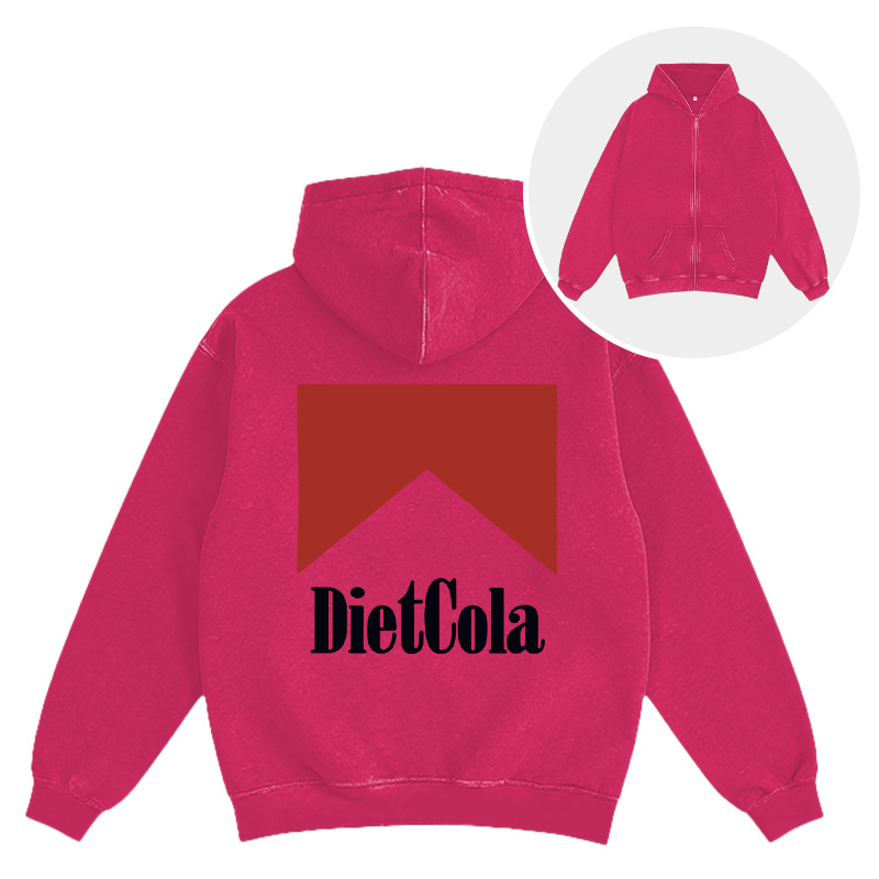 Tokyocanvas Diet Cola Marlboro Washed Zip Hoodie