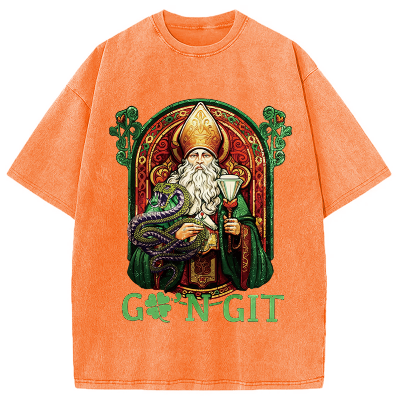 Tokyocanvas Vintage Go'n Git St Patrick Washed T-Shirt