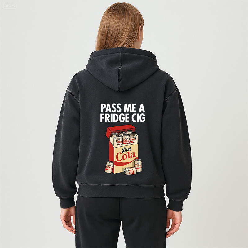 Tokyocanvas Diet Cola Cigarette Pack Washed Zip Hoodie