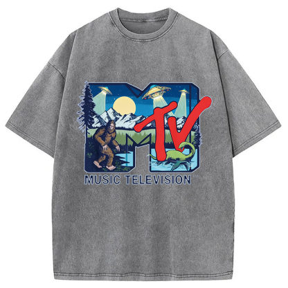 Tokyocanvas Cryptid MTV Washed T-Shirt