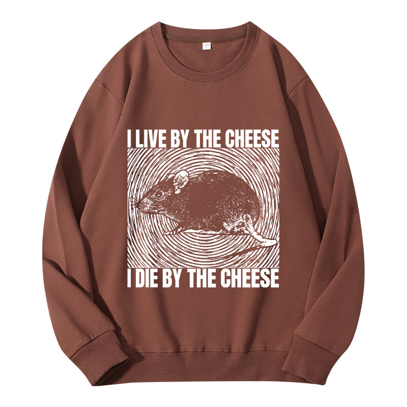 Tokyocanvas I Live By The Cheese Rat Classic Sweatshirt