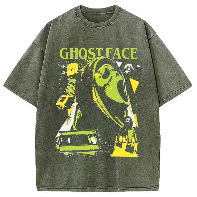 Tokyocanvas Ghost Face Washed T-Shirt