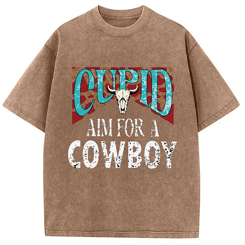 Tokyocanvas Cupid Aim For A Cowboy Washed T-Shirt
