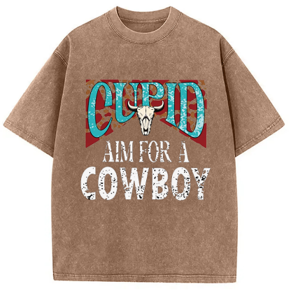Tokyocanvas Cupid Aim For A Cowboy Washed T-Shirt