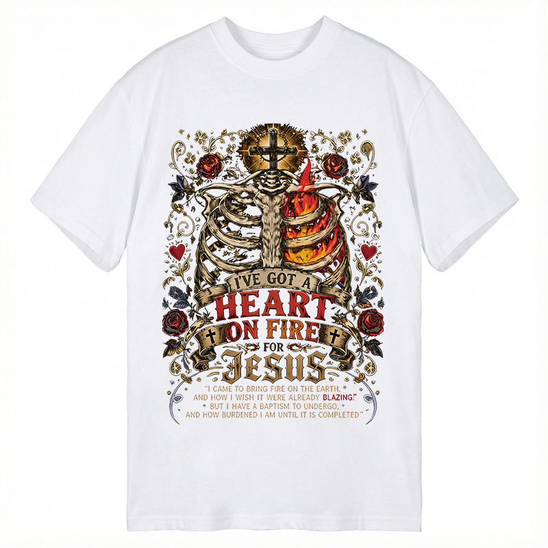 Tokyocanvas I've Got A Heart On Fire For Jesus Classic T-Shirt