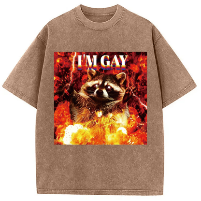 Tokyocanvas I'm Gay Washed T-Shirt