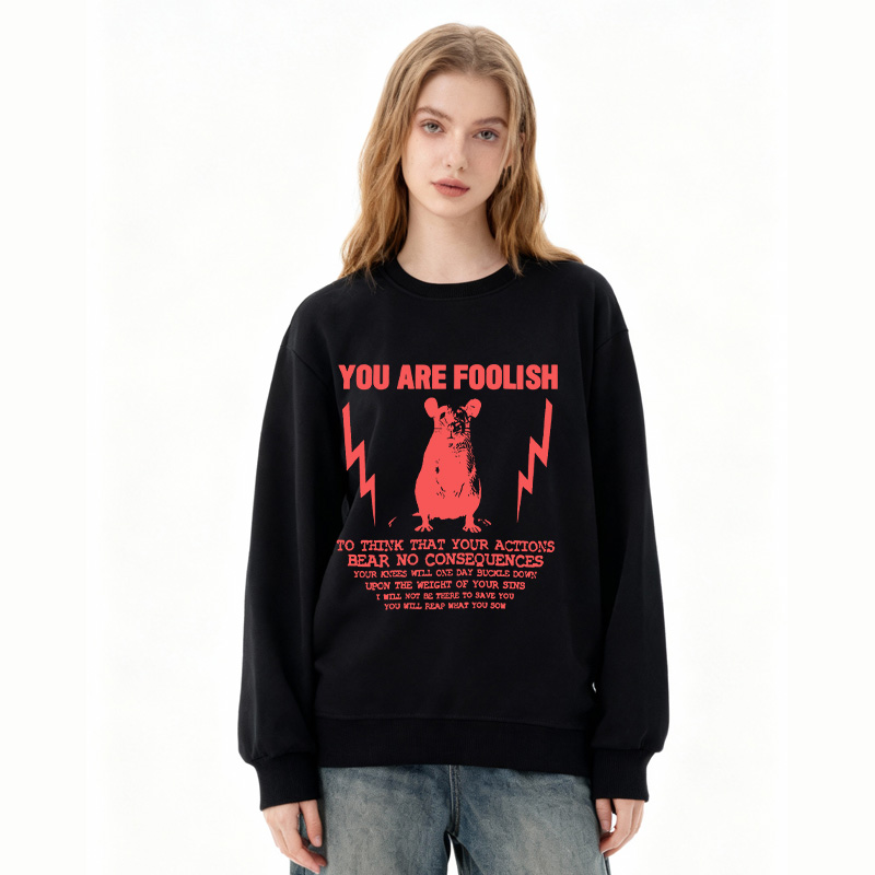 Tokyocanvas You Are Foolish Rat Meme Classic Sweatshirt