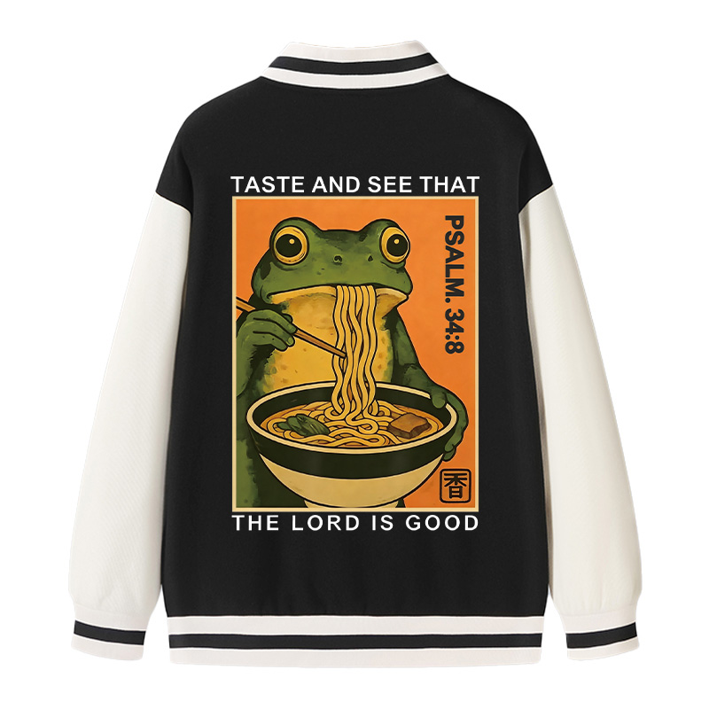 Tokyocanvas Taste And See That The Lord Is Good Varsity Jacket