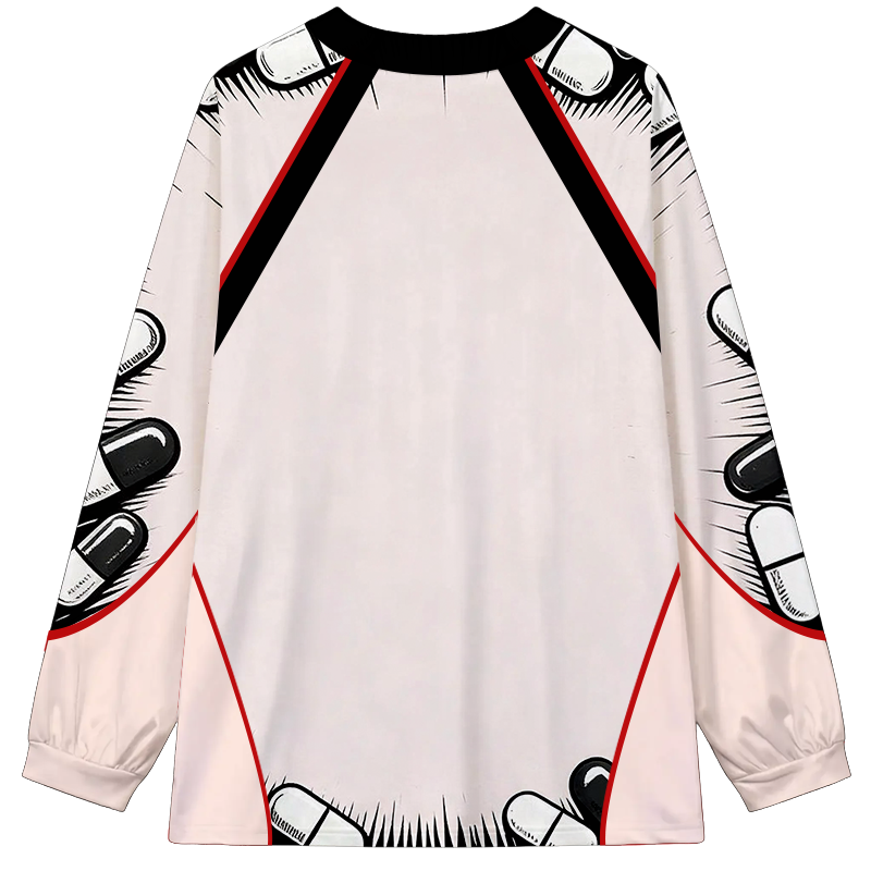 Tokyocanvas White Teeth Graphic Long-sleeve T-Shirt