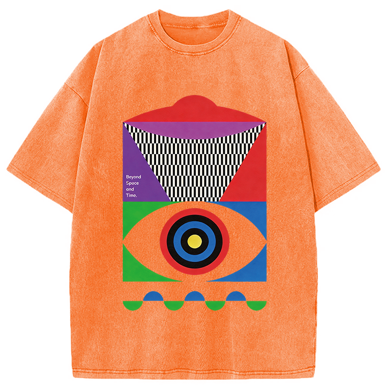 Tokyocanvas Abstract Minimalist Eye Washed T-Shirt
