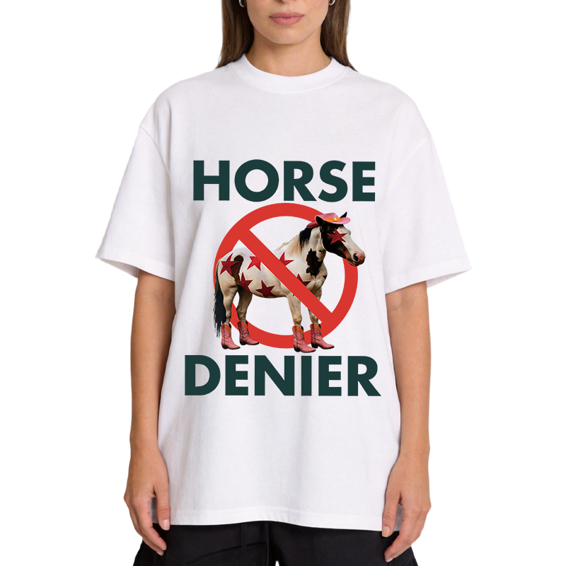 Tokyocanvas Funny Star-Spangled Cowboy Horse Denier Classic T-Shirt